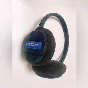 ✨ PENDLETON Rare Vintage 100% Wool Plaid Ear Muffs